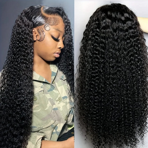 Finros 30 40 Inch 250 Density 13x6 Hd Lace Frontal Wig Water Deep Wave Human Hair Wigs 100%  5x5 Lace Curly Wigs For Black Women