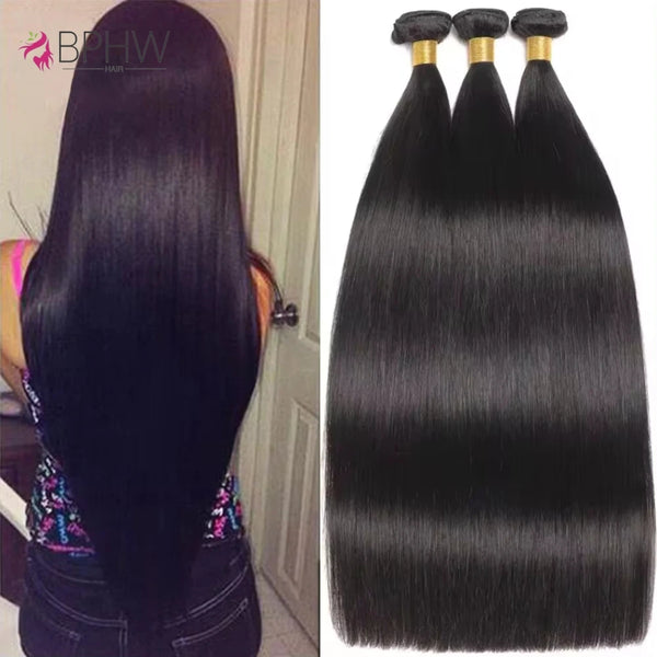 12A Peruvian Straight Bundles Bone Straight Human Hair Extensions 1/3/4 Bundles Deal Natural Color For Black Women Wholesale